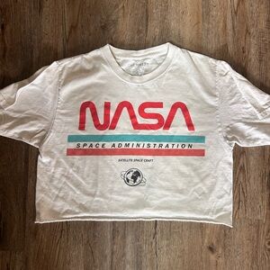 Chemistry White NASA Crop Top